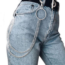 Load image into Gallery viewer, Long Metal Wallet Chain Leash Pant Jean Keychain Ring Clip Men&#39;s Hip Hop Jewelry