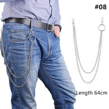 Load image into Gallery viewer, Long Metal Wallet Chain Leash Pant Jean Keychain Ring Clip Men&#39;s Hip Hop Jewelry