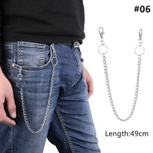 Load image into Gallery viewer, Long Metal Wallet Chain Leash Pant Jean Keychain Ring Clip Men&#39;s Hip Hop Jewelry