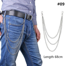 Load image into Gallery viewer, Long Metal Wallet Chain Leash Pant Jean Keychain Ring Clip Men&#39;s Hip Hop Jewelry