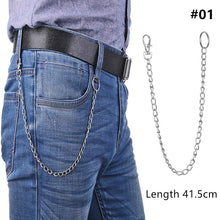 Load image into Gallery viewer, Long Metal Wallet Chain Leash Pant Jean Keychain Ring Clip Men&#39;s Hip Hop Jewelry