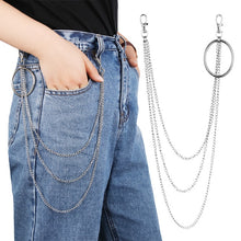 Load image into Gallery viewer, Long Metal Wallet Chain Leash Pant Jean Keychain Ring Clip Men&#39;s Hip Hop Jewelry