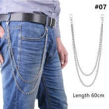 Load image into Gallery viewer, Long Metal Wallet Chain Leash Pant Jean Keychain Ring Clip Men&#39;s Hip Hop Jewelry