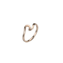 Load image into Gallery viewer, Boho Silver Wave Ring Rose Gold Ring Love Engagemen Ring Wedding Rings for Women Accessories Anillos Mujer Bague Femme